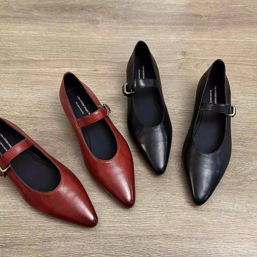 Damen elegante Ballerinas mit modischem Riemen und stilvollem Design R&B