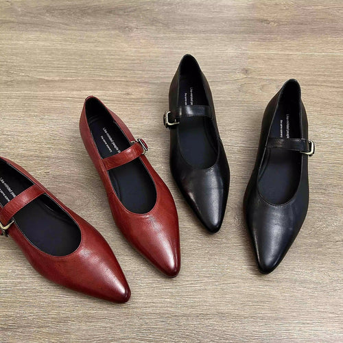 Damen elegante Ballerinas mit modischem Riemen und stilvollem Design R&B