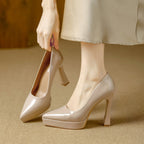 Damen Glamouröse High Heels mit Plateau und spitz zulaufendem Design