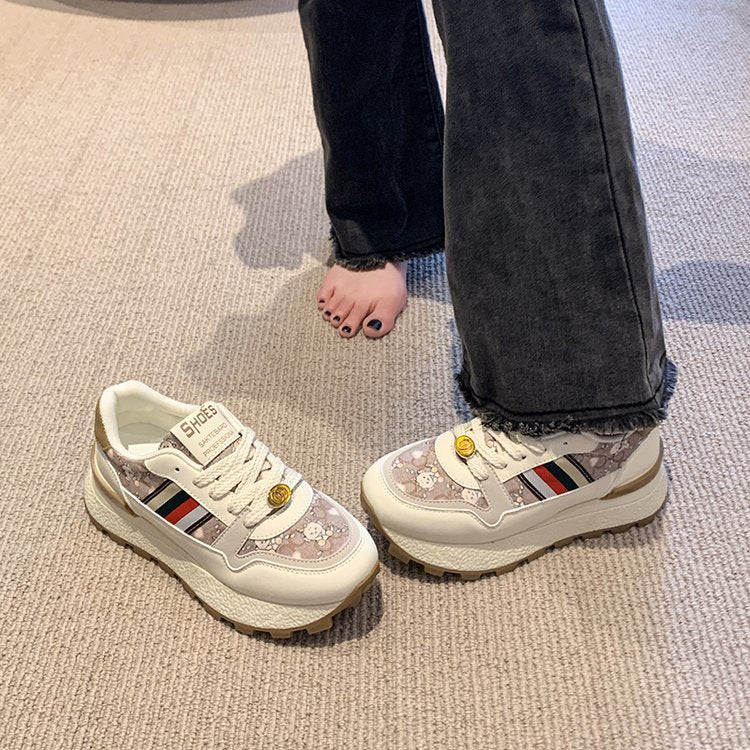 Damen Sportliche Sneakers mit trendigem Muster und dämpfender Sohle R&B