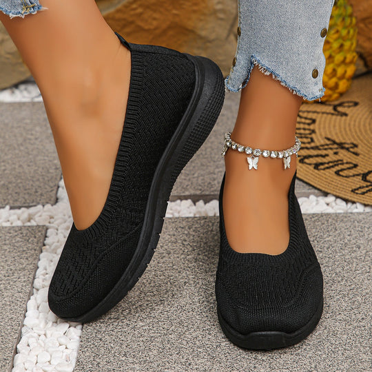 Damen Slip-On Freizeitschuhe mit atmungsaktivem Obermaterial R&B