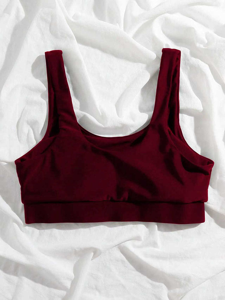 Damen Sportlicher Crop-Top BH R&B