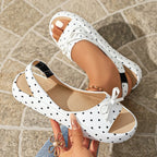 Damen Offene Ballerinas mit dekorativem Schleifendetail R&B