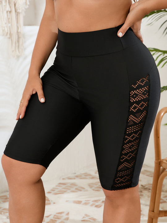 Damen Sportliche Radlerhose mit trendigem Spitzen-Detail R&B
