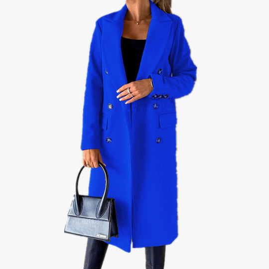 Damen Eleganter und zeitloser Trenchcoat mit doppelter Knopfleiste und praktischen Taschen R&B