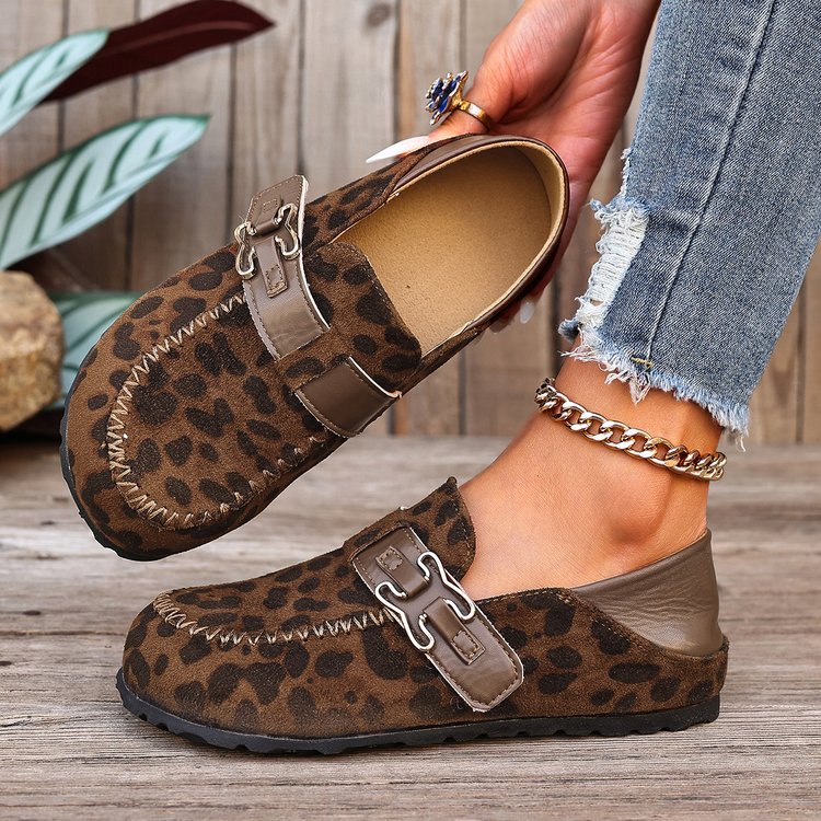 Damen modische Clogs mit dekorativen Schnallen und komfortabler Profilsohle R&B