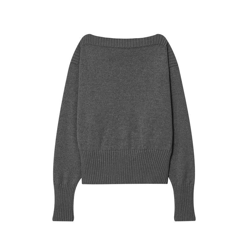 Damen kuscheliger Strickpullover mit weitem Schnitt und eleganten Rippbündchen R&B