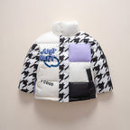 Damen Übergroße Steppjacke mit trendigem Patchwork-Design R&B