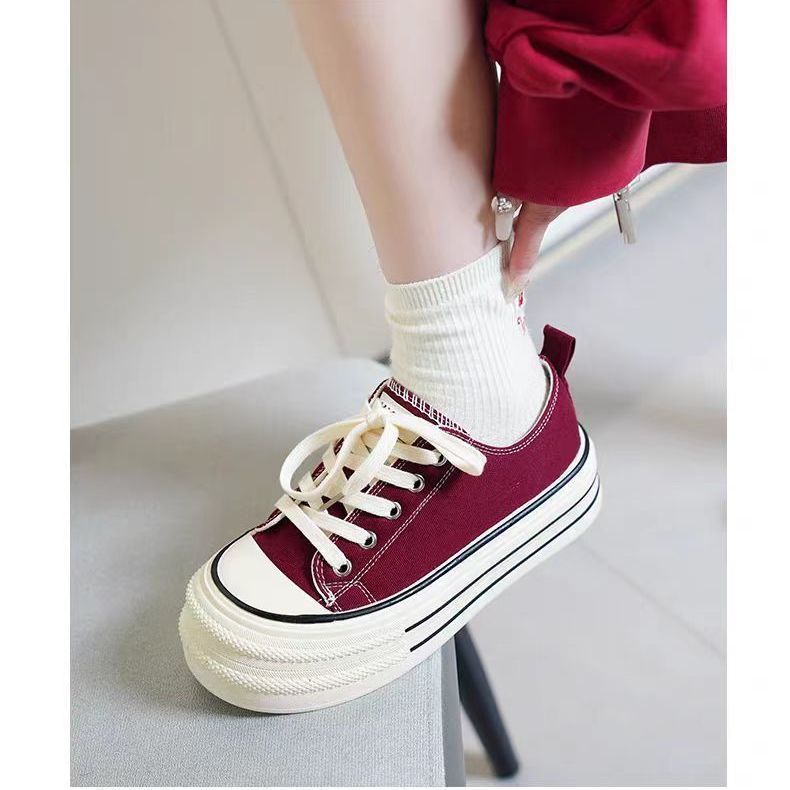 Damen Plateau Sneakers mit modischem Design und strapazierfähigem Obermaterial