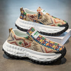 Damen Bequeme Ethno-Muster Sneakers R&B