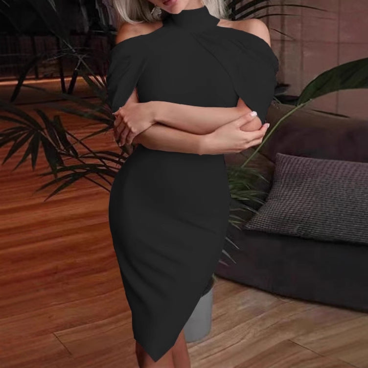 Damen Elegantes Maxikleid mit schulterfreiem Design und raffinierten Drapierungen R&B