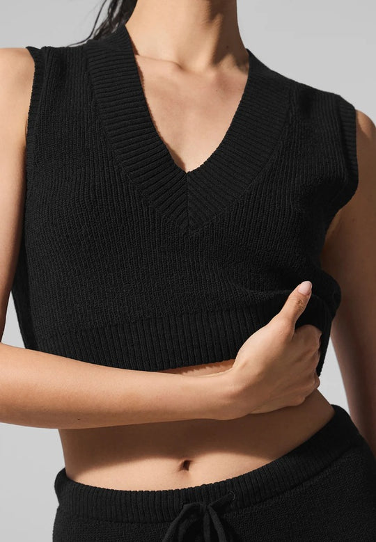 Damen lässiges Strick-Set mit V-Ausschnitt und kurzen Hosen R&B