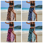 Damen Strandkleid mit modischem Hochschnitt und funktionalem Wickel-Design R&B