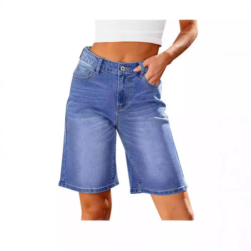 Damen Denim-Shorts mit lässigem Schnitt und lässigen Details R&B