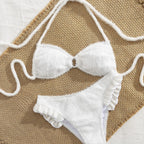 Damen Bikini mit verspielten Rüschendetails R&B