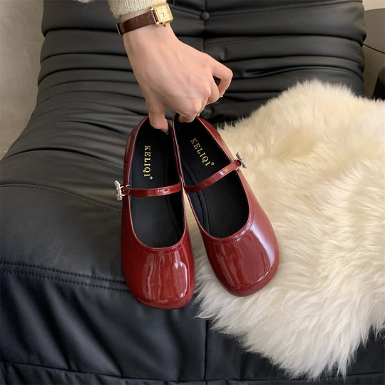 Damen Ballerinas mit eleganter Riemchenverzierung und funkelndem Schmuckdetail R&B