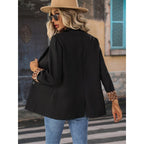 R&B | Blazer Relaxed Passform Atmungsaktiver Stoff Ein Knopf Dekorative Manschetten