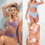 Damen Bikiniset mit modischem Cut-Out und verspielten Rüschen R&B