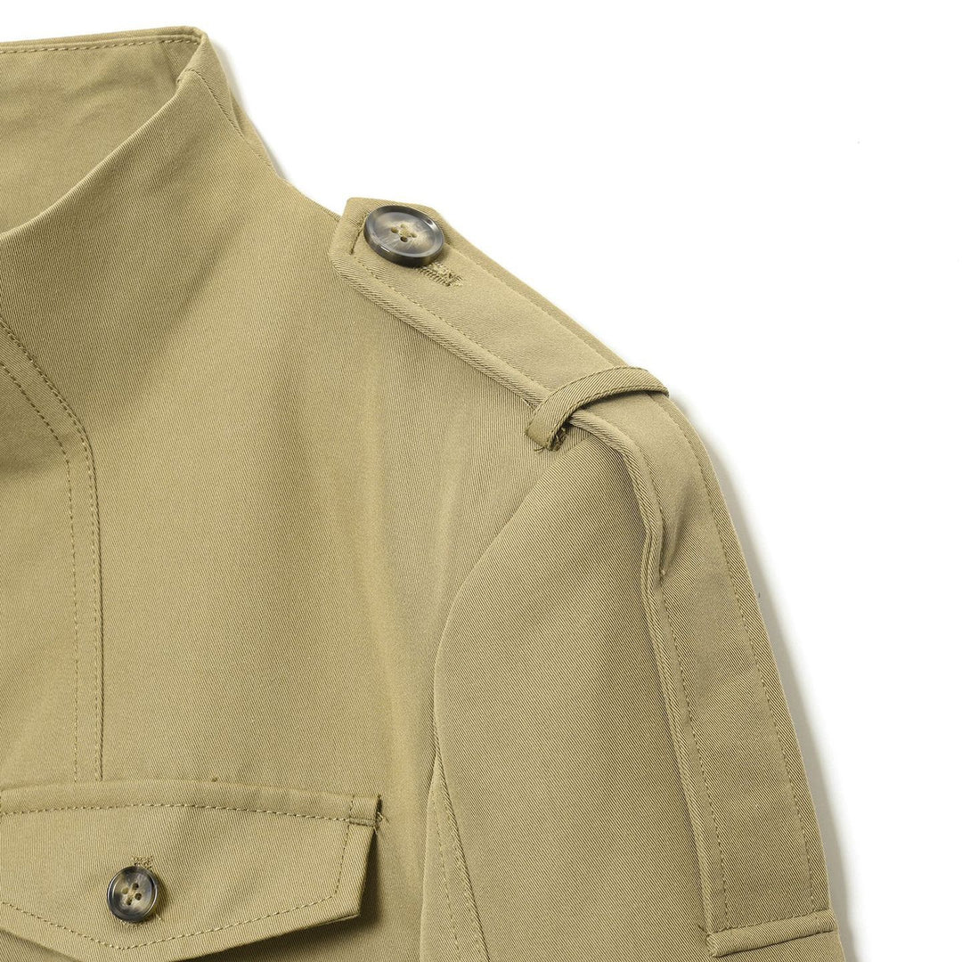Damen Utility-Jacke mit hohen Kragen und praktischen Taschen R&B