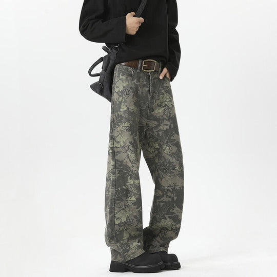 Damen Weitgeschnittene Cargohose mit geschmackvollem Camouflage-Muster R&B