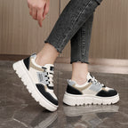 Damen Modische Chunky Sneakers mit robuster Profilsohle und atmungsaktiver Obermaterialstruktur R&B