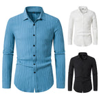 Herren Langarmhemd mit strukturiertem Design und moderner Passform
