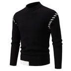 Herren modischer Strickpullover mit einzigartigem Design und hohem Kragen R&B