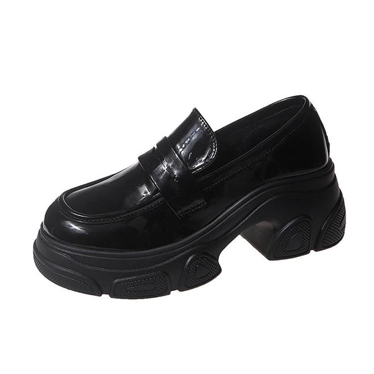 Damen elegante Slip-On Schuhe mit klobigem Absatz R&B