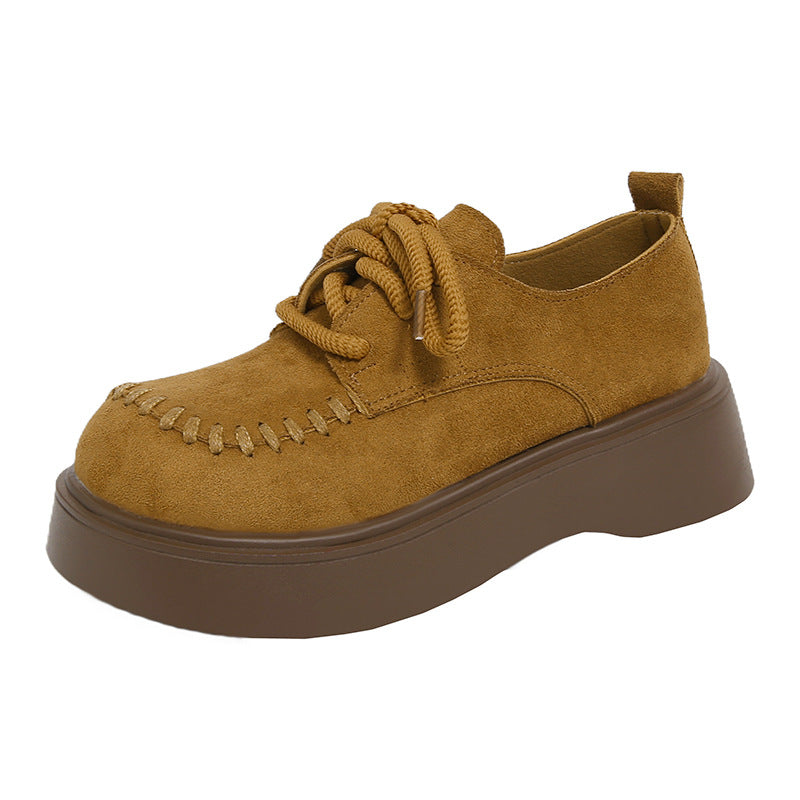 Damen Komfortable Plateau-Schnürschuhe mit gestickten Akzenten R&B