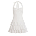 Damen Sommerliches Tüllkleid mit verstellbaren Spaghettiträgern und Rüschendetails R&B