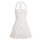 Damen Sommerliches Tüllkleid mit verstellbaren Spaghettiträgern und Rüschendetails R&B