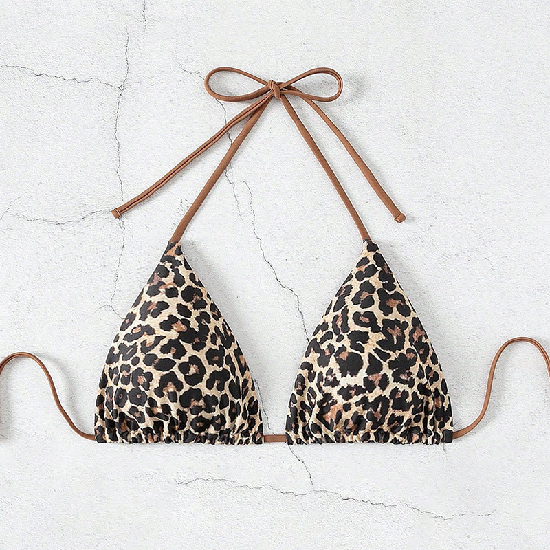 Damen Triangel-Bikini mit modischem Leopardenmuster R&B