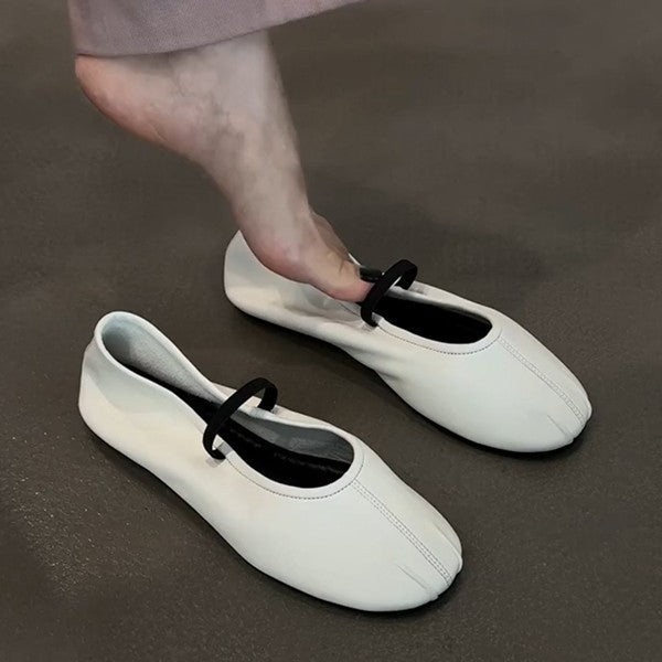 Damen Bequeme Ballerinas mit elastischem Riemen und weichem Innenfutter R&B