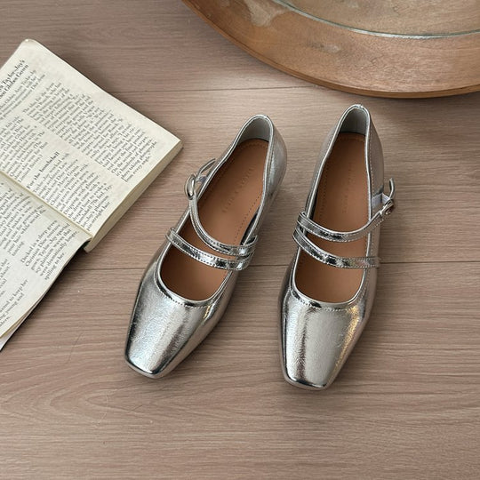 Damen Ballerinas mit modischem Riemchen und eleganter Schnallenverzierung R&B