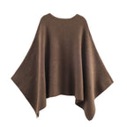 Damen eleganter PONCHO aus hochwertigem Material mit asymmetrischem Schnitt R&B