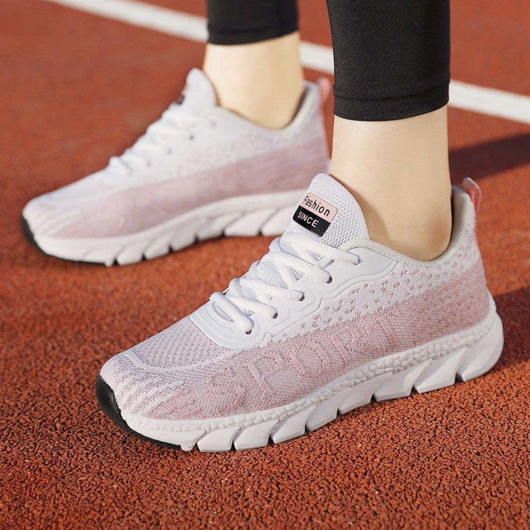 Damen Sportliche Sneakers mit atmungsaktiver Mesh-Oberfläche R&B