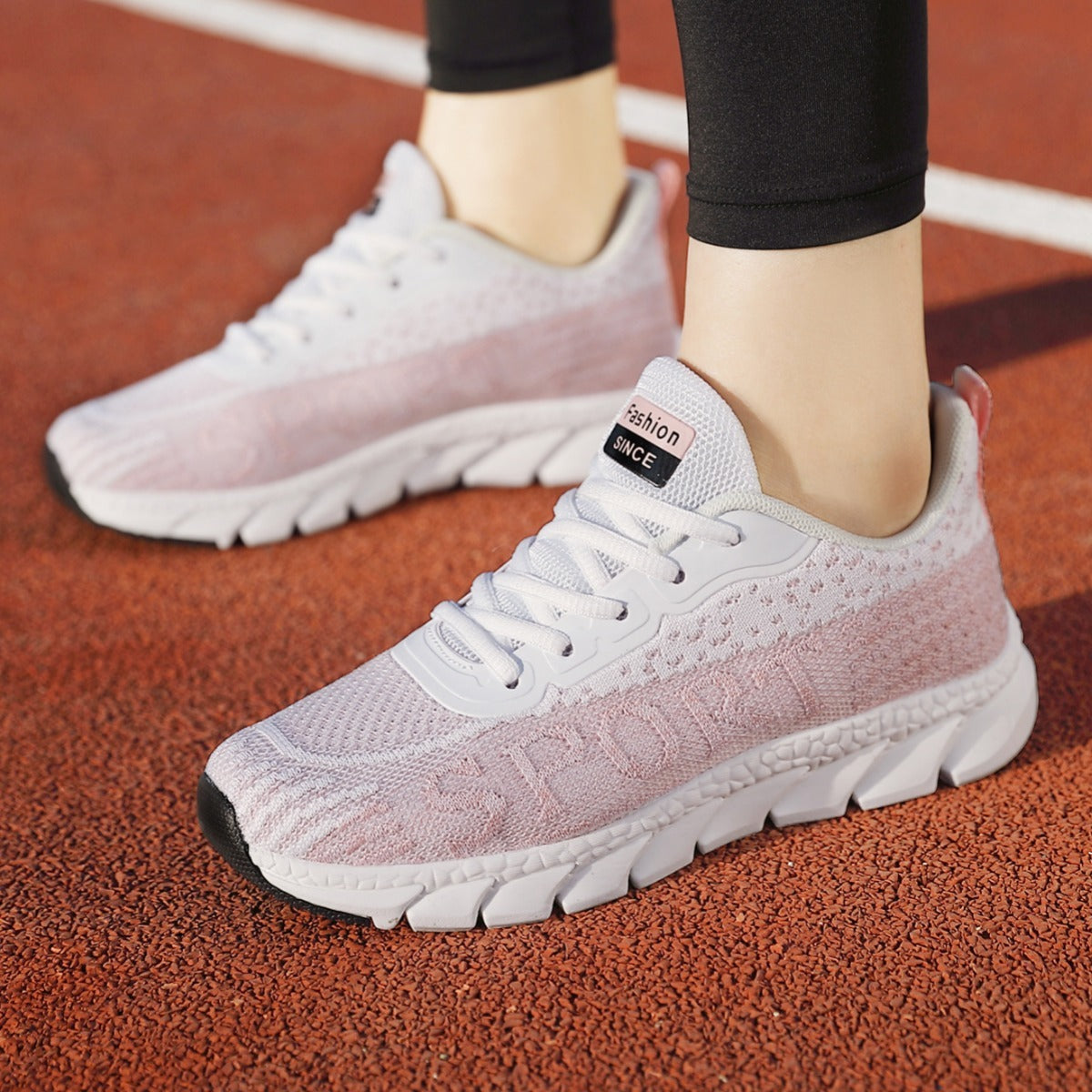 Damen Sportliche Sneakers mit atmungsaktiver Mesh-Oberfläche