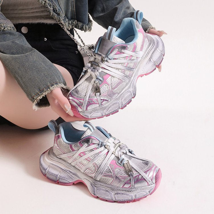 Damen Sportliche Laufschuhe mit atmungsaktiver Mesh-Konstruktion und stabiler Dämpfungstechnologie R&B