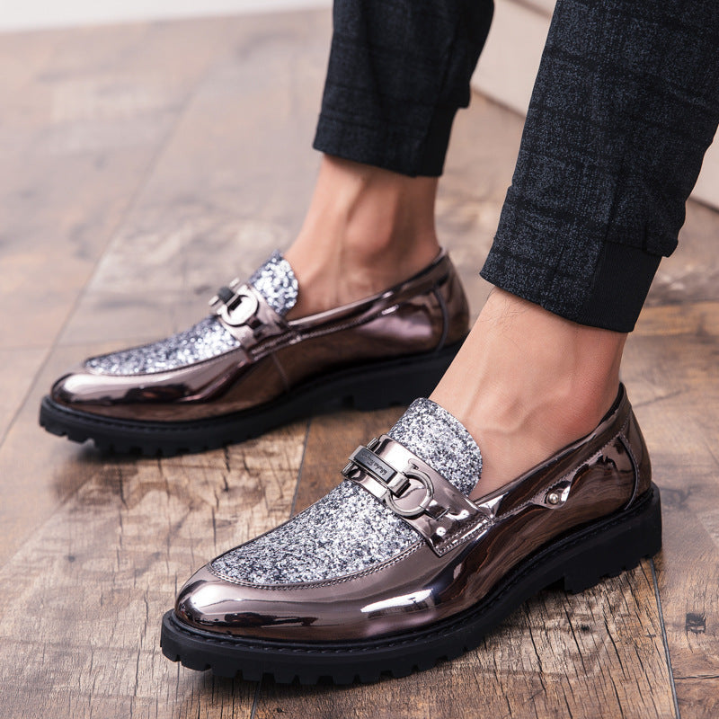 Damen Elegante Mokassins mit glitzerndem Obermaterial R&B