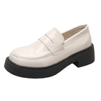 Damen modische Slip-On Loafer mit robustem Sohlenprofil und eleganter Lederausstattung R&B