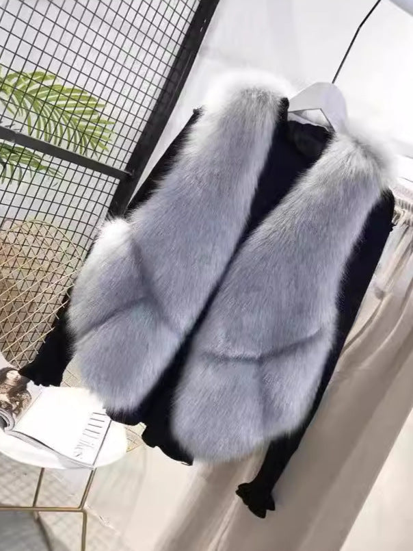 Damen Weste aus luxuriös flauschigem Kunstpelz