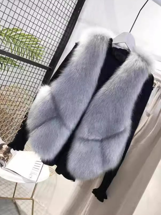 Damen Weste aus luxuriös flauschigem Kunstpelz R&B