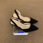 Damen Slingback-Pumps mit spitzem Zehenbereich und rutschfester Sohle R&B