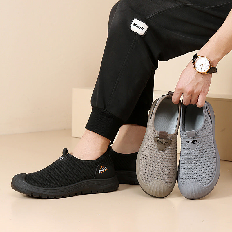 Damen Sportliche Slip-On Freizeitschuhe mit atmungsaktiver Struktur R&B