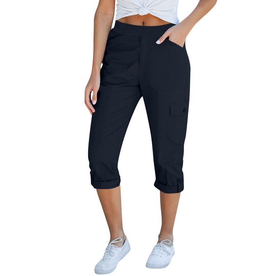 Damen Cargo-Hosen mit elastischem Bund und praktischen Taschen R&B