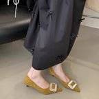 Damen elegante spitze Ballerinas mit funkelndem Schmuckdetail R&B