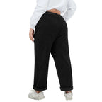 Damen Cordhosen mit weitem Bein und Bundfalten R&B