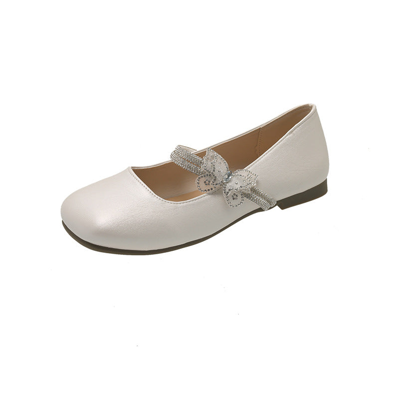Damen elegante Ballerinas mit dekorativem Schleifen-Detail und rutschfester Sohle R&B