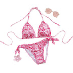 Damen floral gemusterter Triangel-Bikini R&B