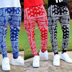 Herren Cargo-Jogginghose im extravaganten Paisley-Muster R&B